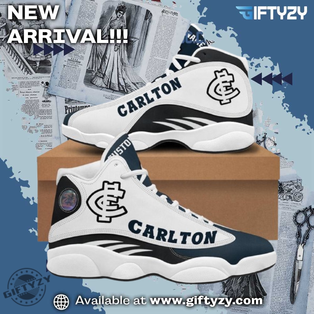Must-Have Graphic Sneakers of the Season 22 Carlton Blues Football Club Afl Personalized Custom Name Air Jordan 13 Shoes