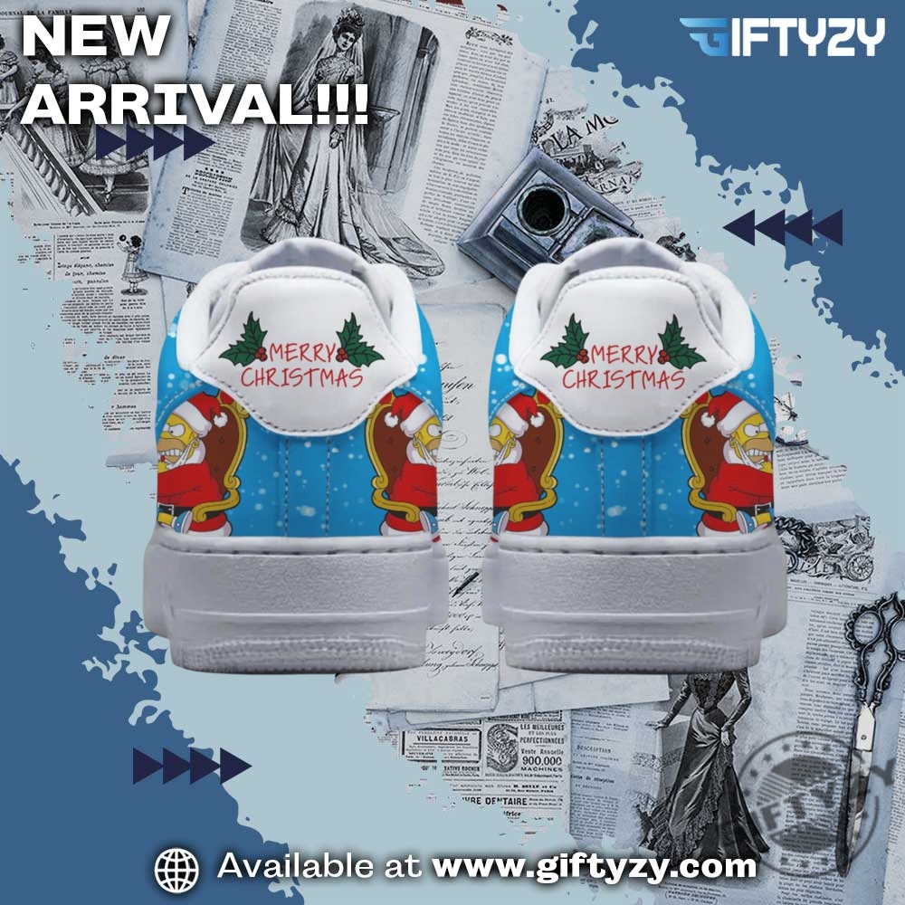 The Simpsons Movie Merry Christmas Happy New Year 2025 Donuts Air Force 1 Shoes 4 The Simpsons Movie Merry Christmas Happy New Year 2025 Donuts Air Force 1 Shoes