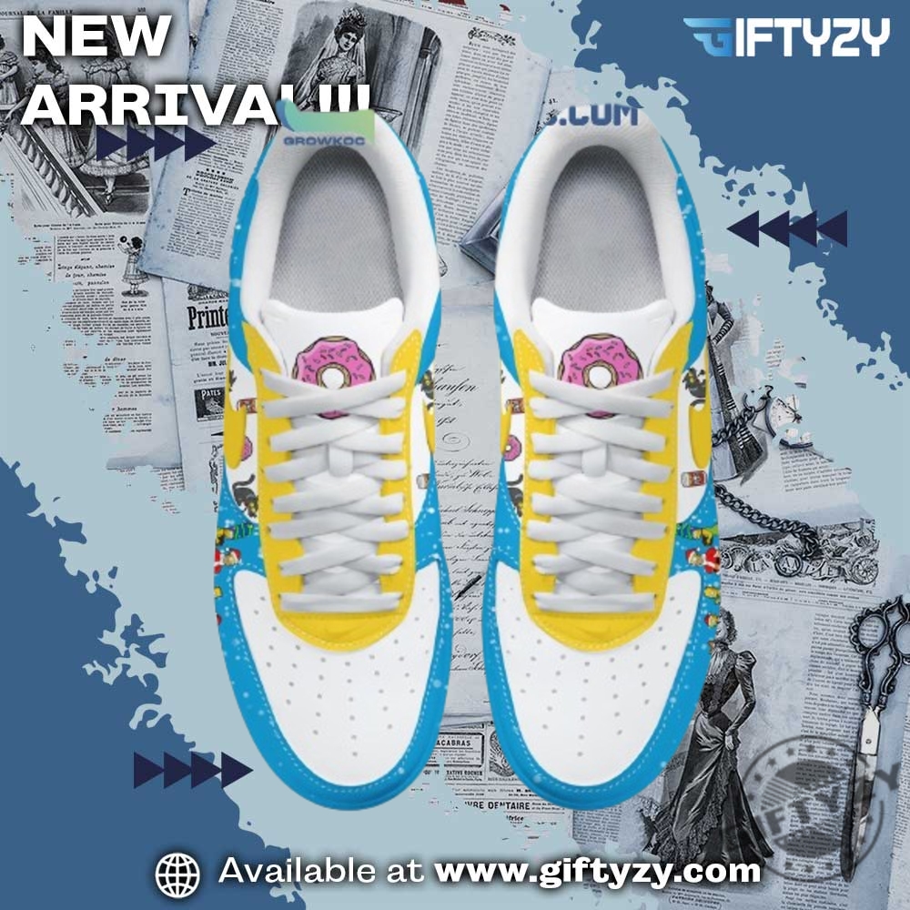 The Simpsons Movie Merry Christmas Happy New Year 2025 Donuts Air Force 1 Shoes 5 The Simpsons Movie Merry Christmas Happy New Year 2025 Donuts Air Force 1 Shoes