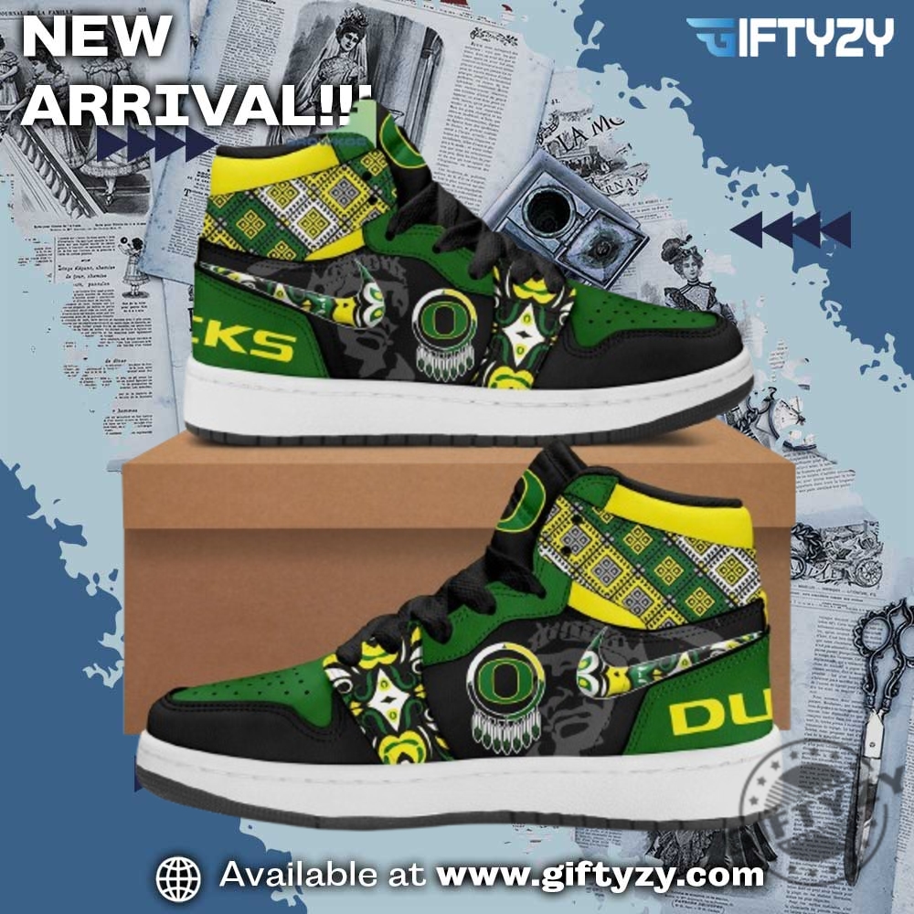 trendy graphic shoes designer 16 Oregon Ducks Sport Native American Heritage Month Air Jordan 1 Shoes
