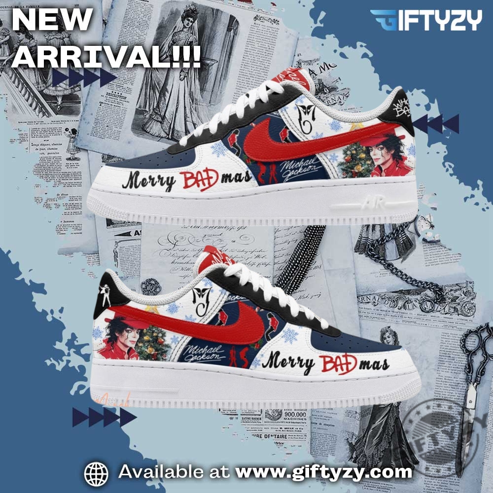 trendy graphic shoes designer 18 Michael Jackson Legend Music Merry Christmas Badmas Air Force 1 Shoes
