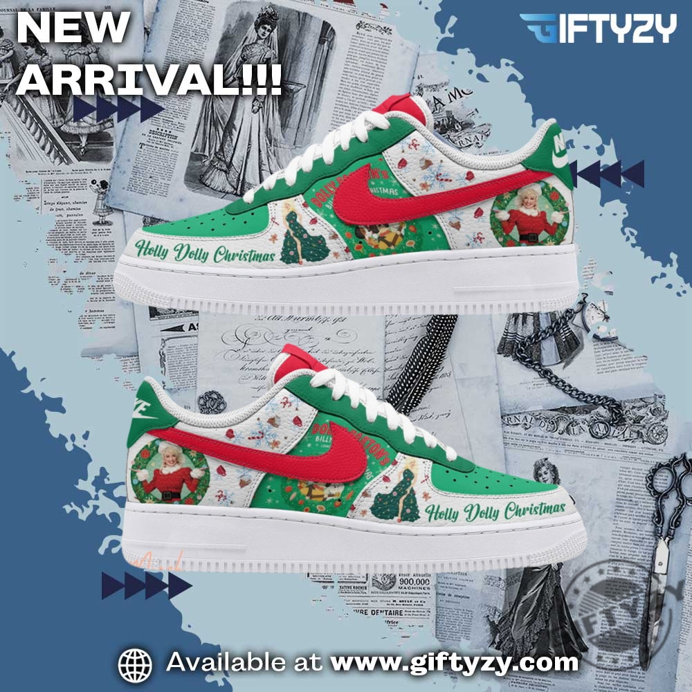 Graphic Print Shoes Trending 4 Dolly Parton Music Holly Dolly Christmas Air Force 1 Shoes
