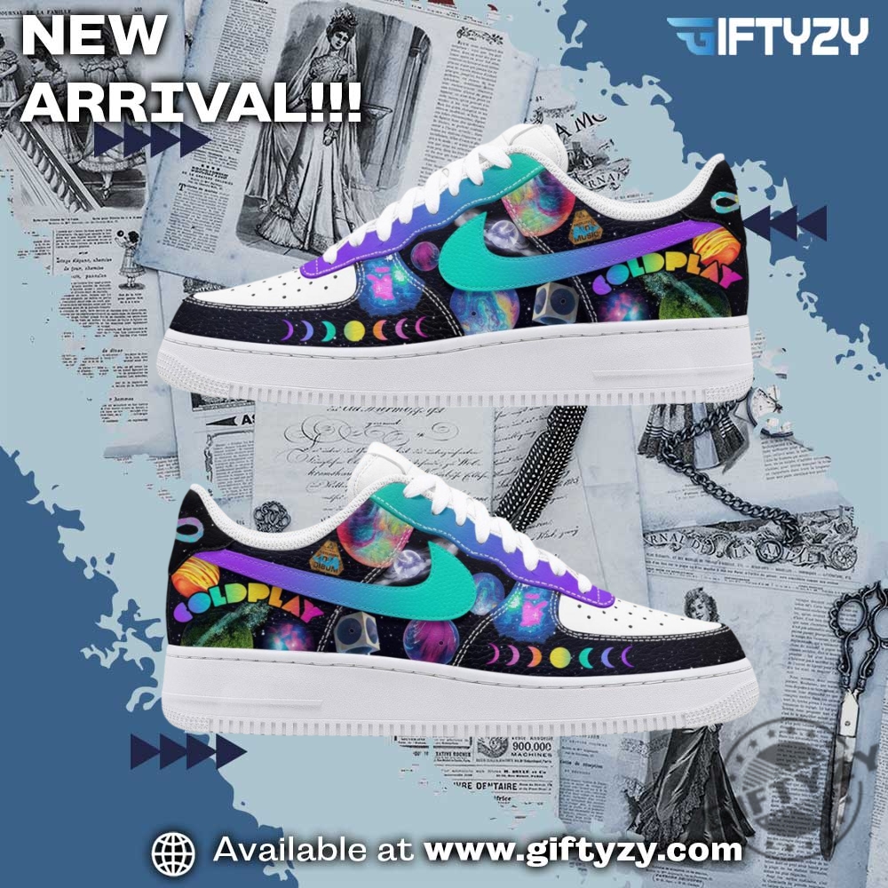 Graphic Print Shoes Trending 5 Coldplay Music Infinity In The Universe Air Force 1 Shoes