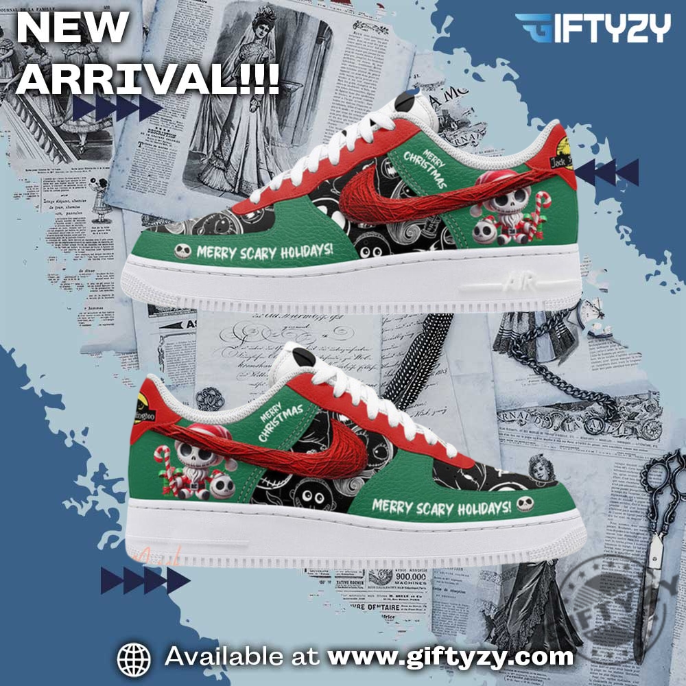 Graphic Print Shoes Trending 11 Jack Skellington The Nightmare Merry Christmas Scary Holidays Air Force 1 Shoes