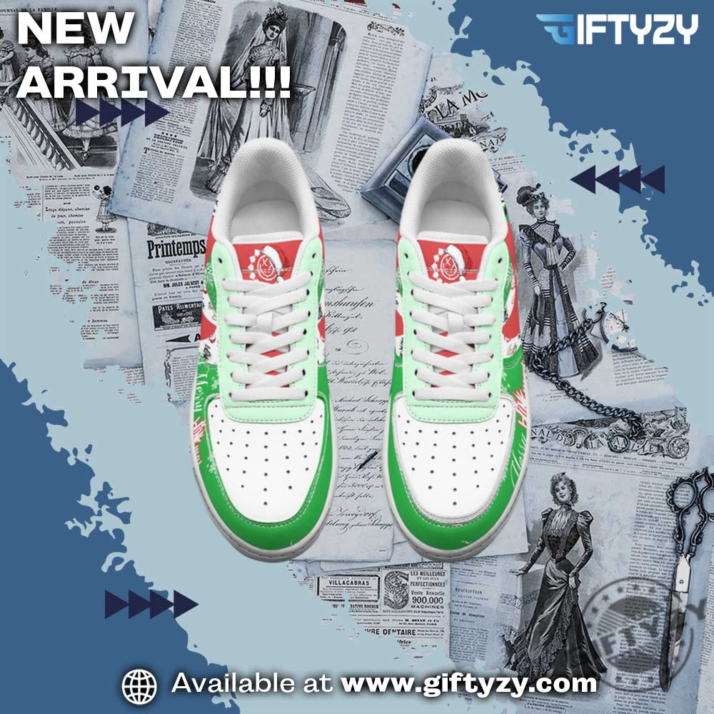Blink182 Music Merry Christmas Merry Blinkmas Air Force 1 Shoes 4 Blink-182 Music Merry Christmas Merry Blinkmas Air Force 1 Shoes