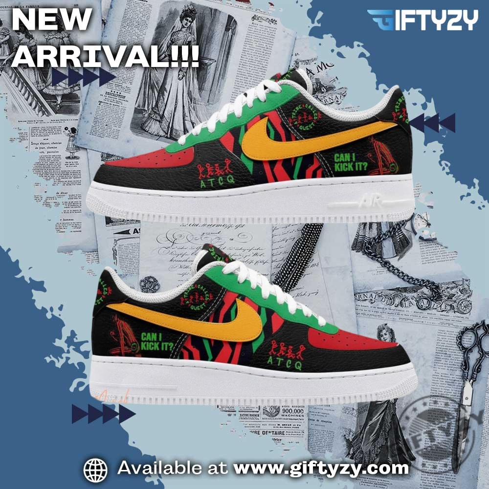 Graphic Print Shoes Trending 14 A Tribe Call Quest Can I Kick It Music Happy Holidays Merry Christmas Air Force 1 Shoes