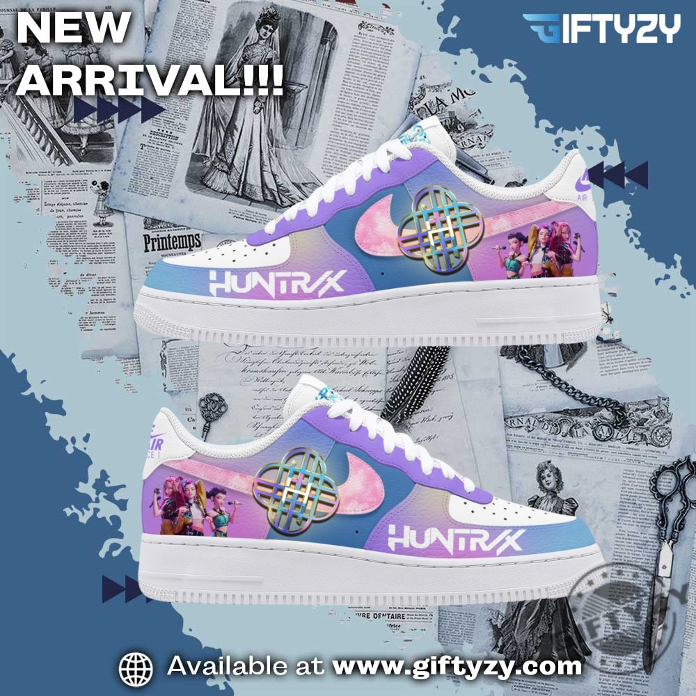 Graphic Print Shoes Trending 21 Huntr_X Kpop Music Demon Hunter Air Force 1 Shoes