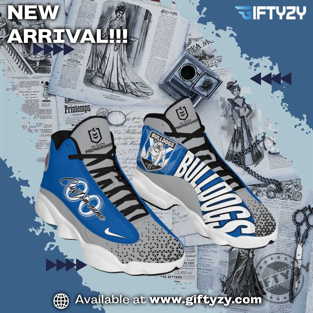 Graphic Print Shoes Trending 23 Canterbury Bulldogs Mighty Bulldogs Custom Name Personalized Air Jordan 13 Shoes