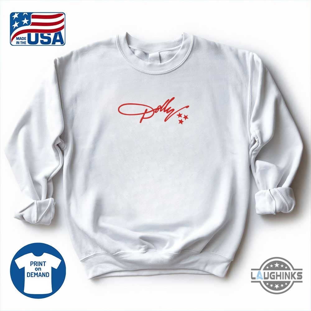 Embroidered Dolly Parton Signature With Tri Star Design Shirt 5 Embroidered Dolly Parton Signature with Tri Star Design Shirt