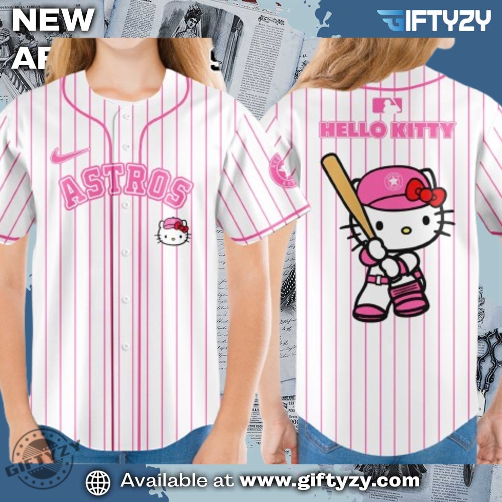 Stylish Unisex 3D Baseball Jersey 4 Houston Astros Mlb Hello Kitty Night Baseball Jersey