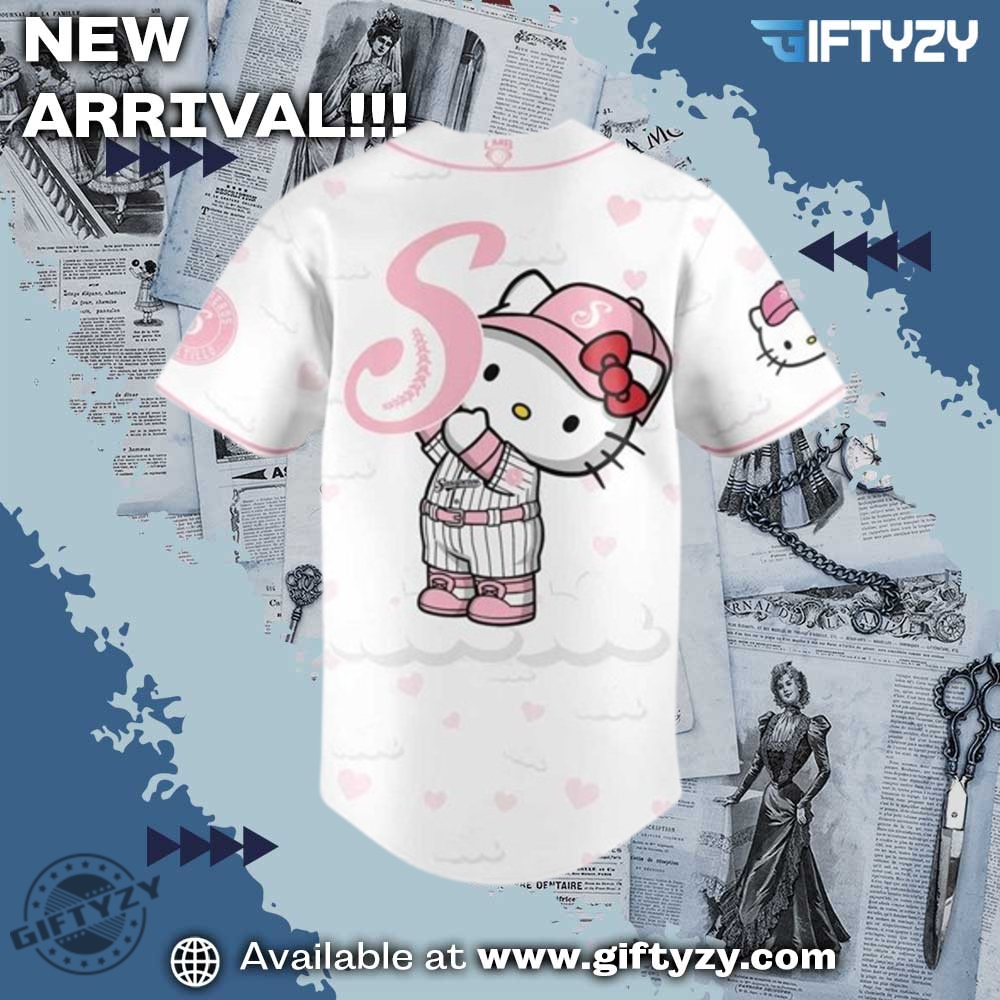 Saraperos De Saltillo Mlb Hello Kitty Night 3D Baseball Jersey 4 Saraperos de Saltillo MLB Hello Kitty Night 3D Baseball Jersey