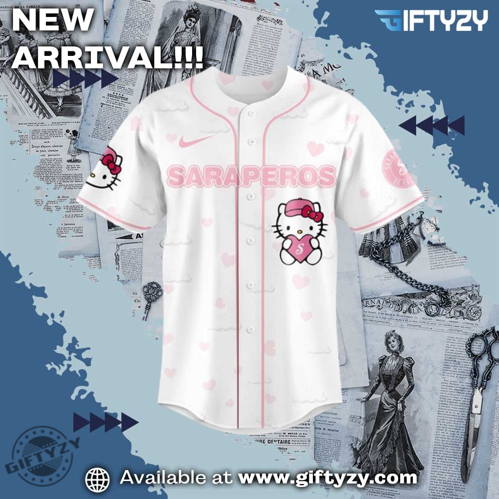 Saraperos De Saltillo Mlb Hello Kitty Night 3D Baseball Jersey 5 Saraperos de Saltillo MLB Hello Kitty Night 3D Baseball Jersey