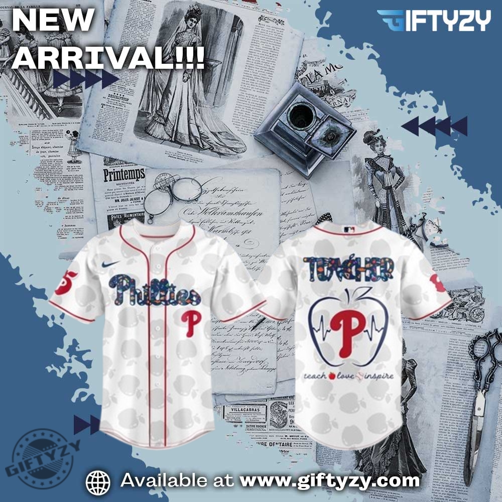 Stylish Unisex 3D Baseball Jersey 9 Philadelphia Phillies Mlb Teacher Appreciation Baseball Jersey