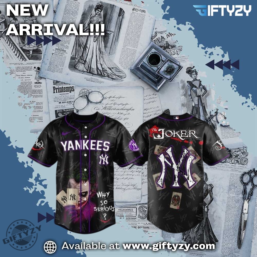 Stylish Unisex 3D Baseball Jersey 11 New York Yankees Mlb The Joker Baseball Jersey