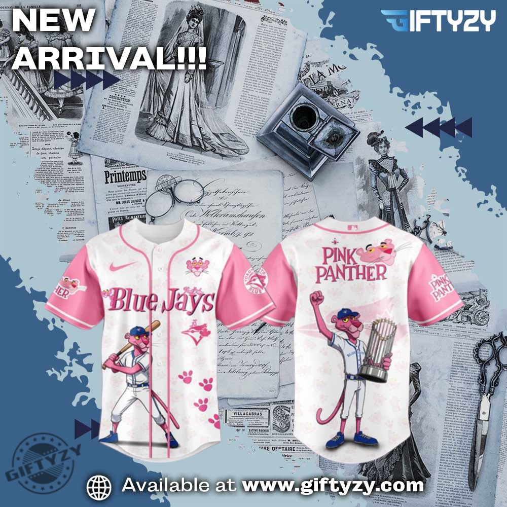 Stylish Unisex 3D Baseball Jersey 20 Toronto Blue Jays Mlb X Pink Panther Baseball Jersey