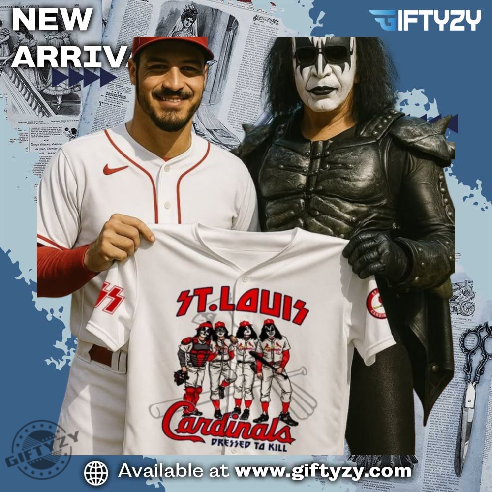 Stylish Unisex 3D Baseball Jersey 25 Kiss Band St Louis Cardinals Mlb Baseball Jersey
