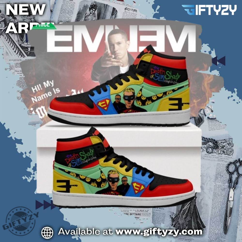 The Death Of Slim Shady Music Eminem Superman Air Jordan 1 Shoes