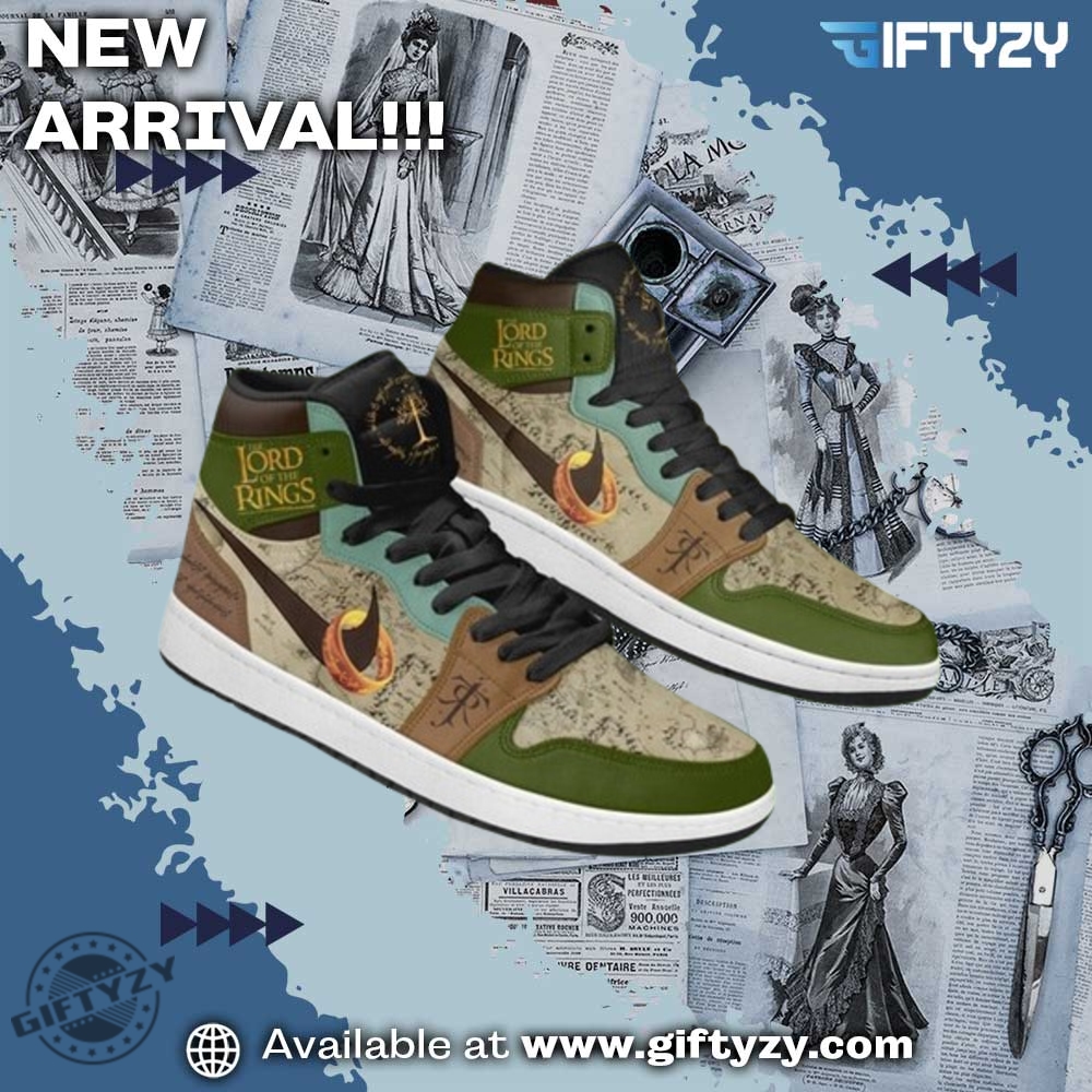 The Lord Of The Rings One Ring Movie Series Air Jordan 1 High Shoes