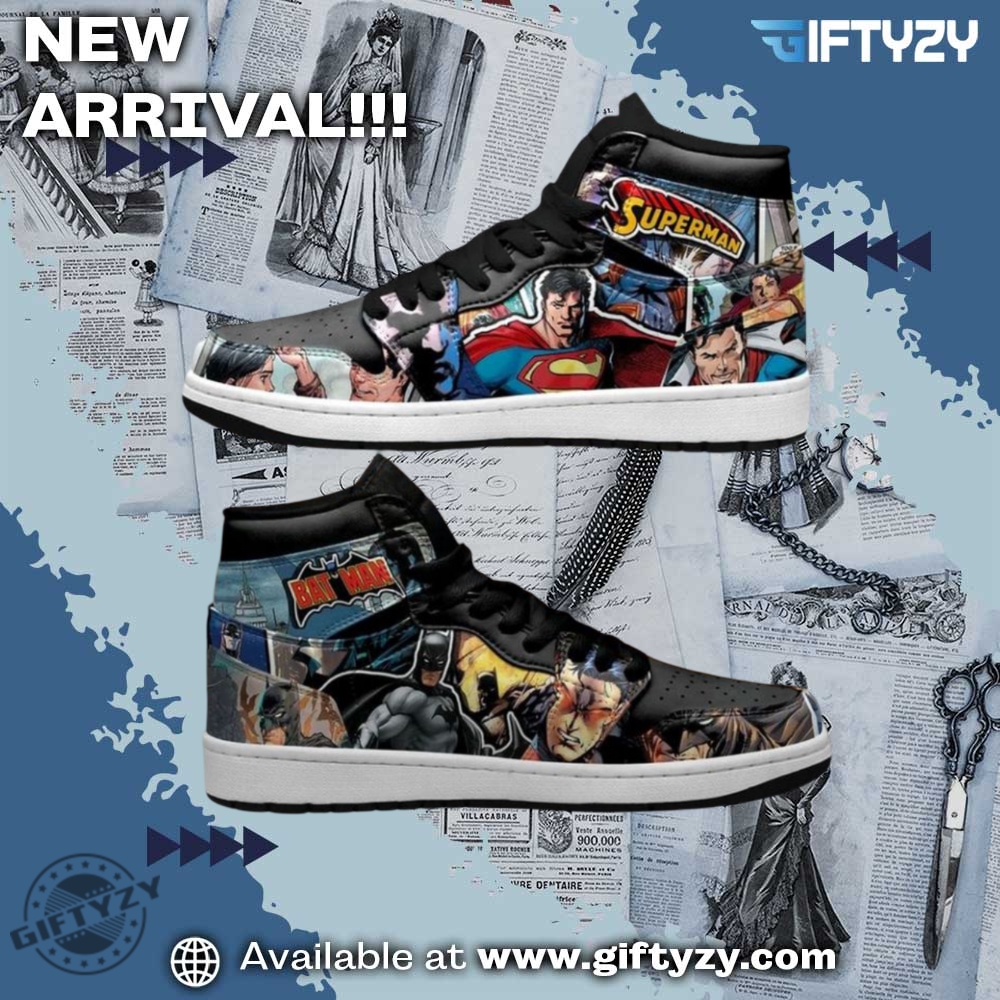 Justice League Dc Batman And Superman Air Jordan High Top Shoes