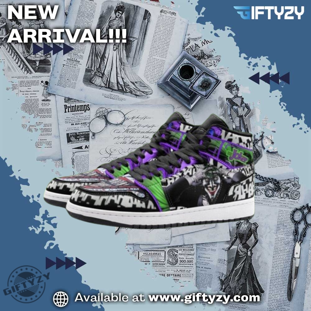 The Joker Dc Cosplay Air Jordan High Top Shoes 4 The Joker DC Cosplay Air Jordan High Top Shoes
