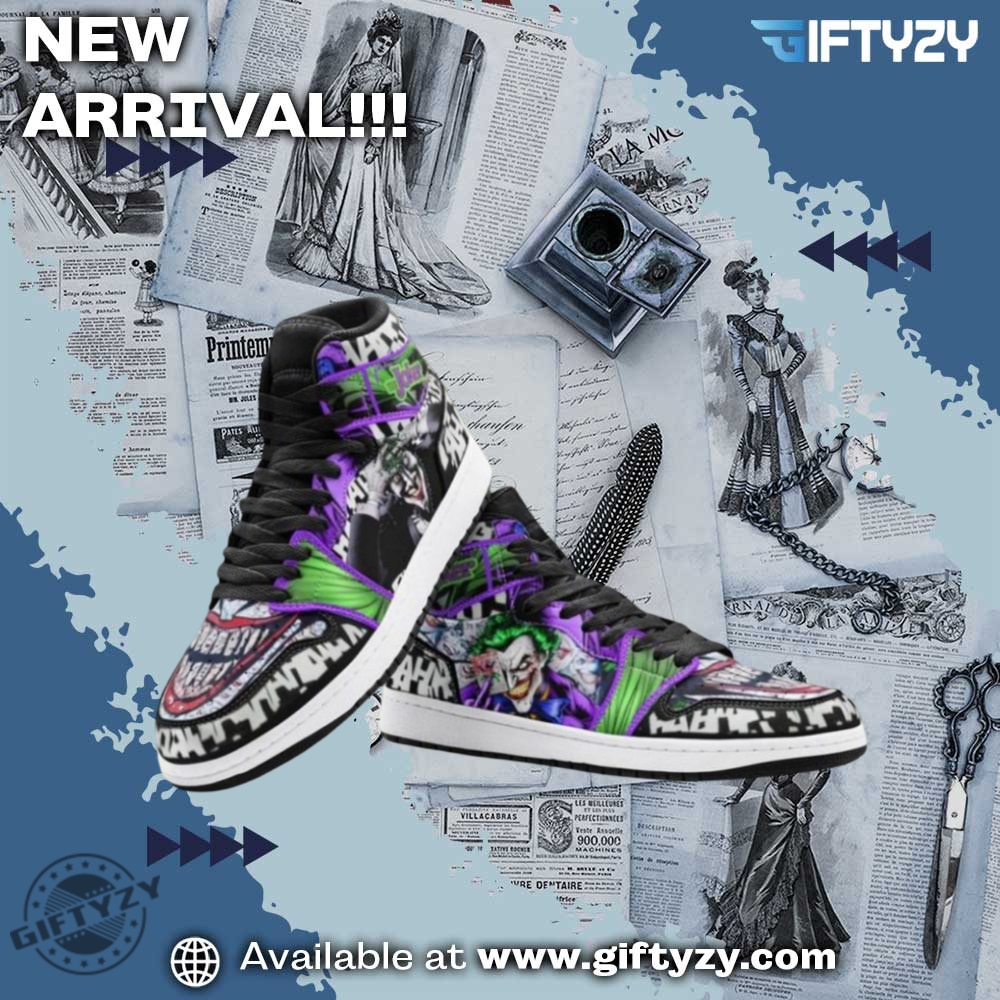 The Joker Dc Cosplay Air Jordan High Top Shoes 5 The Joker DC Cosplay Air Jordan High Top Shoes
