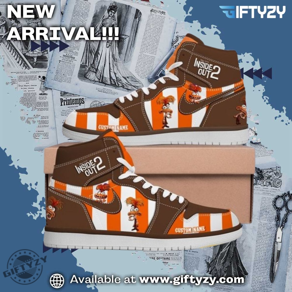 Inside Out 2 Movie Anxiety Custom Name Air 1 Jordan Shoes
