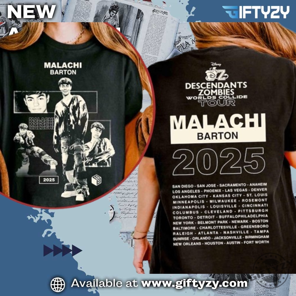Descendants Zombies World Tour Shirt 15 Disney Malachi Barton Descendants Zombies Worlds Collide Tour Shirt