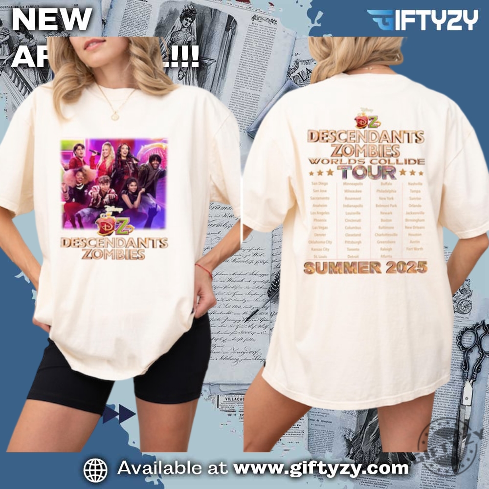 Descendants Zombies Worlds Collide Tour Shirt 3 Descendants Zombies Worlds Collide Tour Shirt