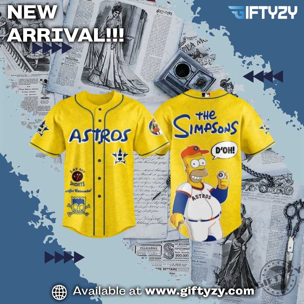 Unisex Trending 3D Sport Baseball Jersey 3 The Simpsons Movie Mlb Houston Astros Baseball Jersey