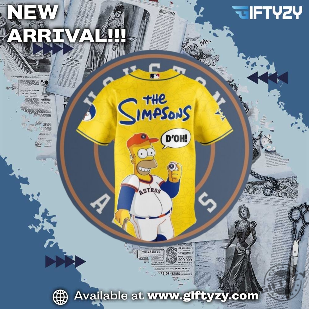 The Simpsons Movie Mlb Houston Astros Baseball Jersey 4 The Simpsons Movie MLB Houston Astros Baseball Jersey