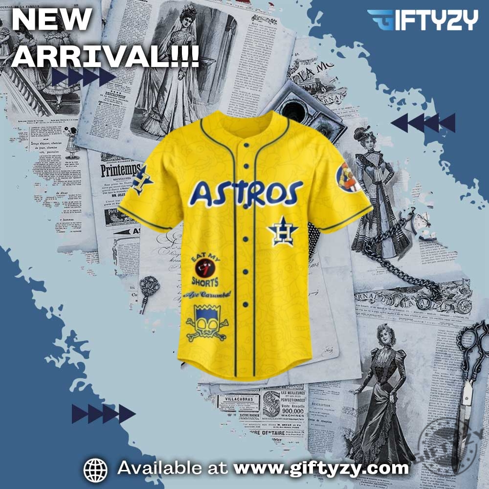 The Simpsons Movie Mlb Houston Astros Baseball Jersey 5 The Simpsons Movie MLB Houston Astros Baseball Jersey