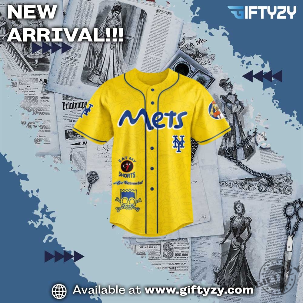 The Simpsons Movie Mlb New York Mets Baseball Jersey 4 The Simpsons Movie MLB New York Mets Baseball Jersey