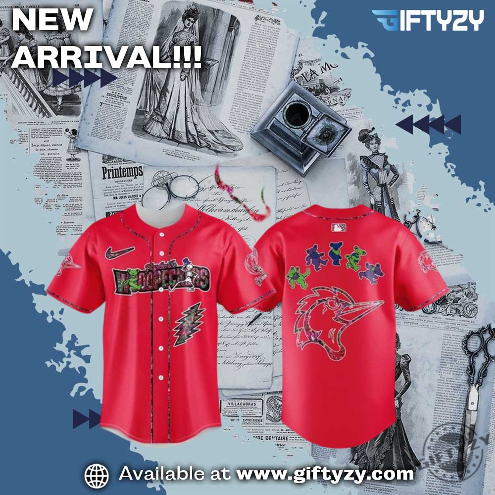 Fayetteville Woodpeckers Grateful Dead Music Baseball Jersey 5 Fayetteville Woodpeckers Grateful Dead Music Baseball Jersey