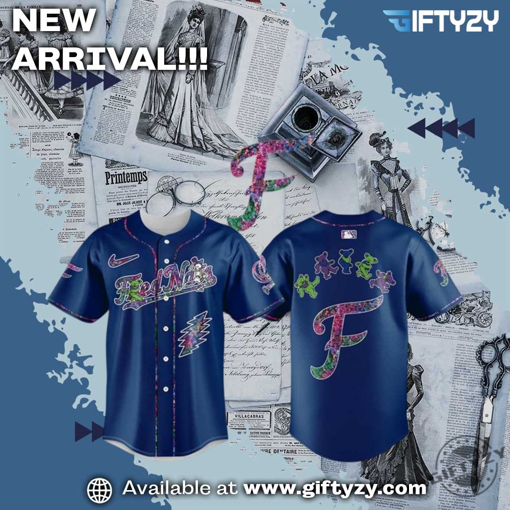 Unisex Trending 3D Sport Baseball Jersey 20 Fredericksburg Nationals Grateful Dead Mlb 3D Baseball Jersey