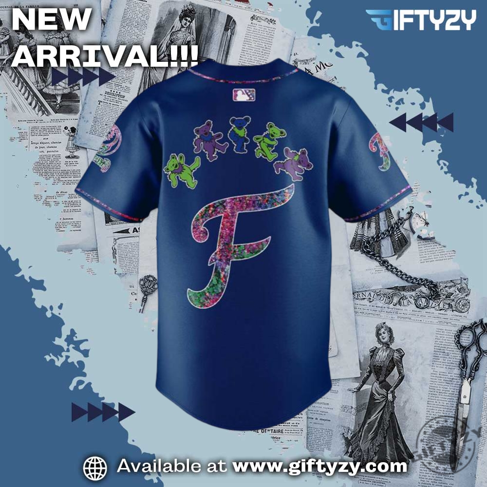Fredericksburg Nationals Grateful Dead Mlb 3D Baseball Jersey 5 Fredericksburg Nationals Grateful Dead MLB 3D Baseball Jersey