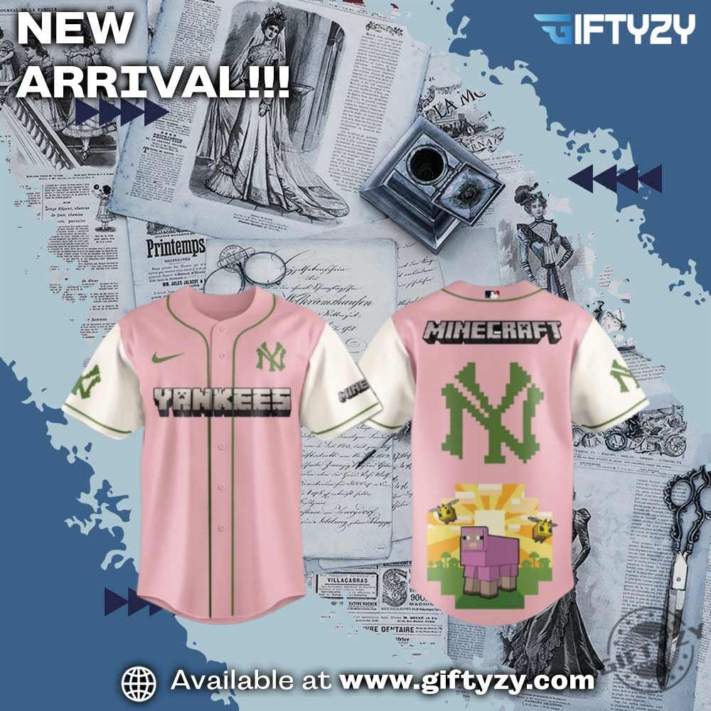 Unisex Trending 3D Sport Baseball Jersey 22 New York Yankees Mlb Minecraft 3D Baseball Jersey