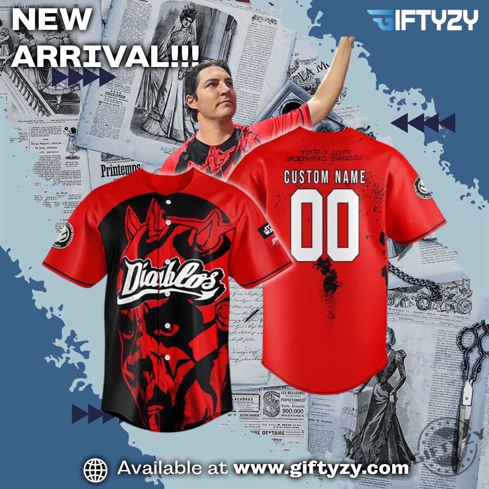 Unisex Trending 3D Sport Baseball Jersey 25 Diablos Rojos Del México Star Wars Custom Name Baseball Jersey