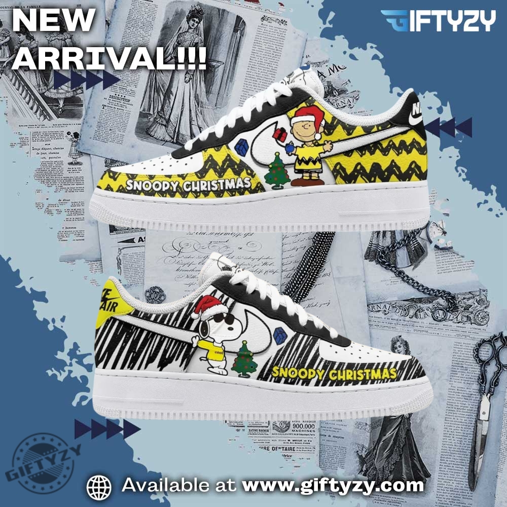 Colorful and Creative Graphic Shoes 6 Snoopy Christmas Peanuts Movie Happy Holiday Air Force 1 Shoes