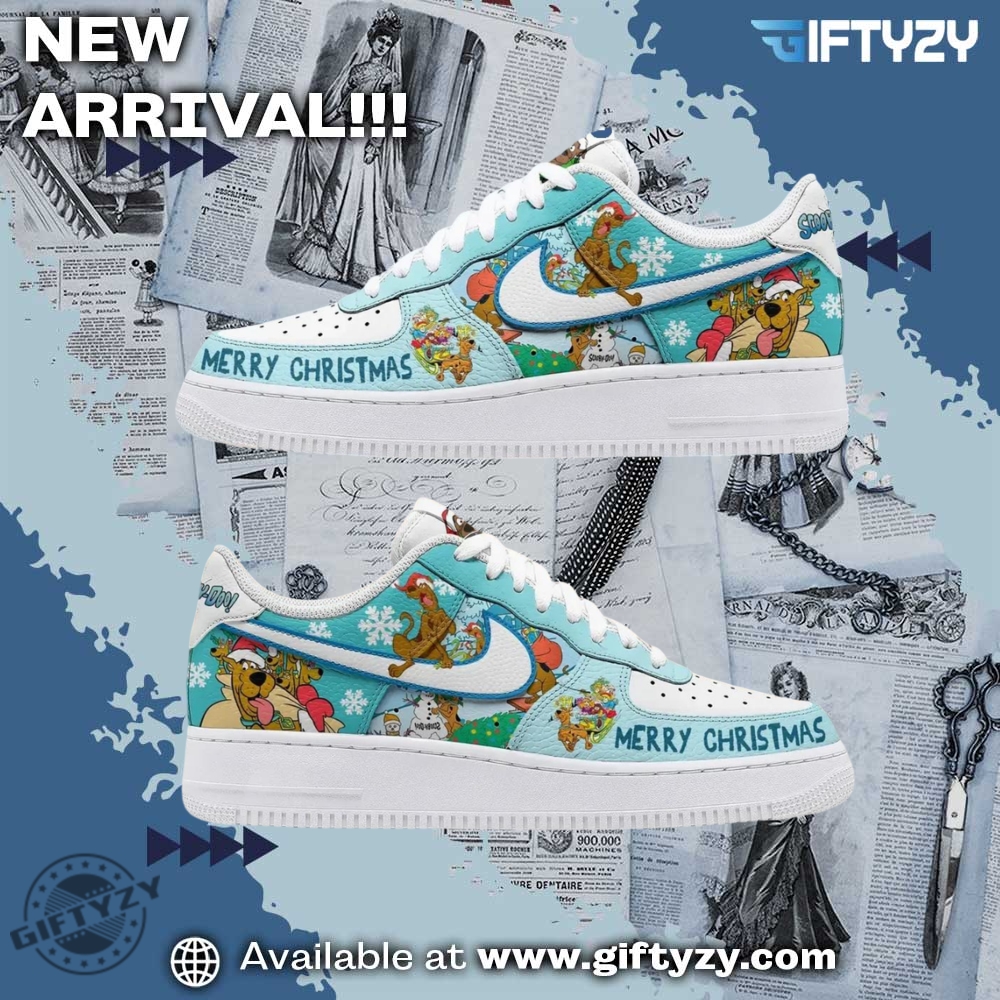 Colorful and Creative Graphic Shoes 8 Scoobydoo Skiing Movie Merry Christmas Air Force 1 Shoes
