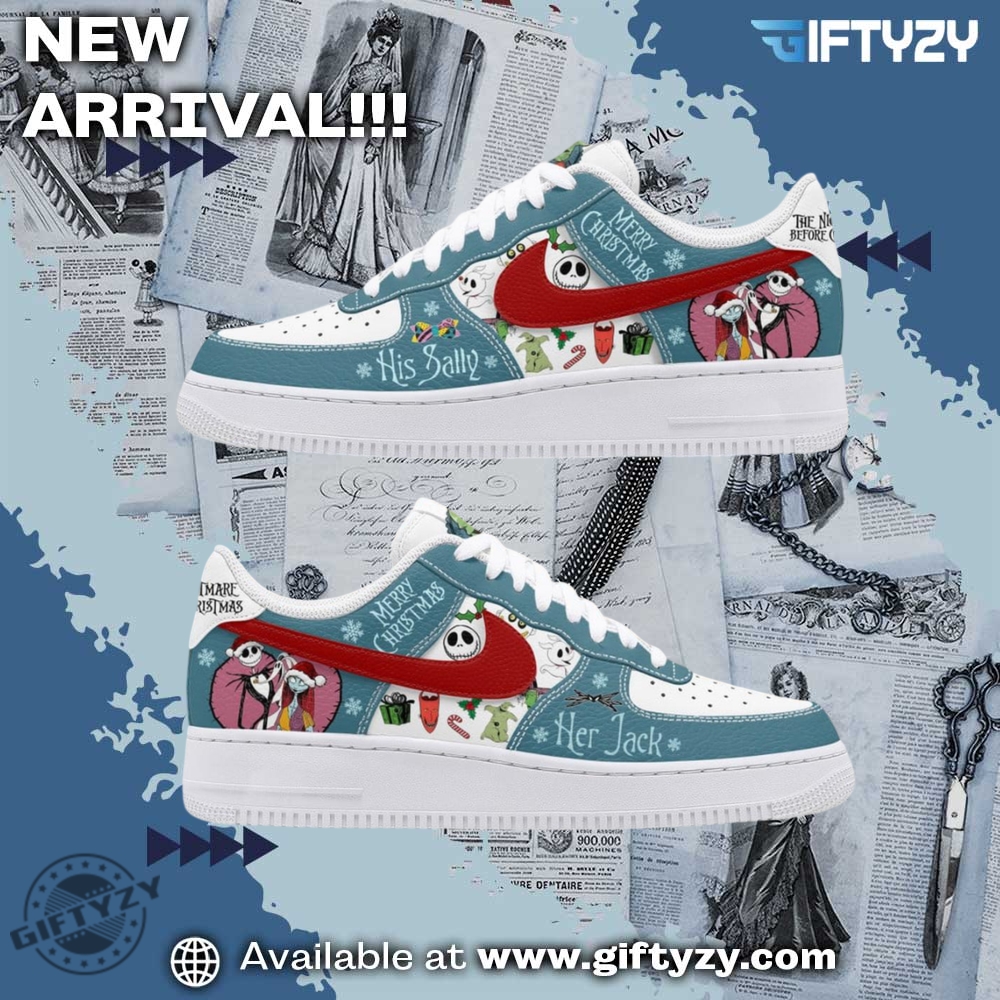 Colorful and Creative Graphic Shoes 10 The Nightmare Before Christmas Movie His Sally Her Jack Nike Air Force 1 Shoes