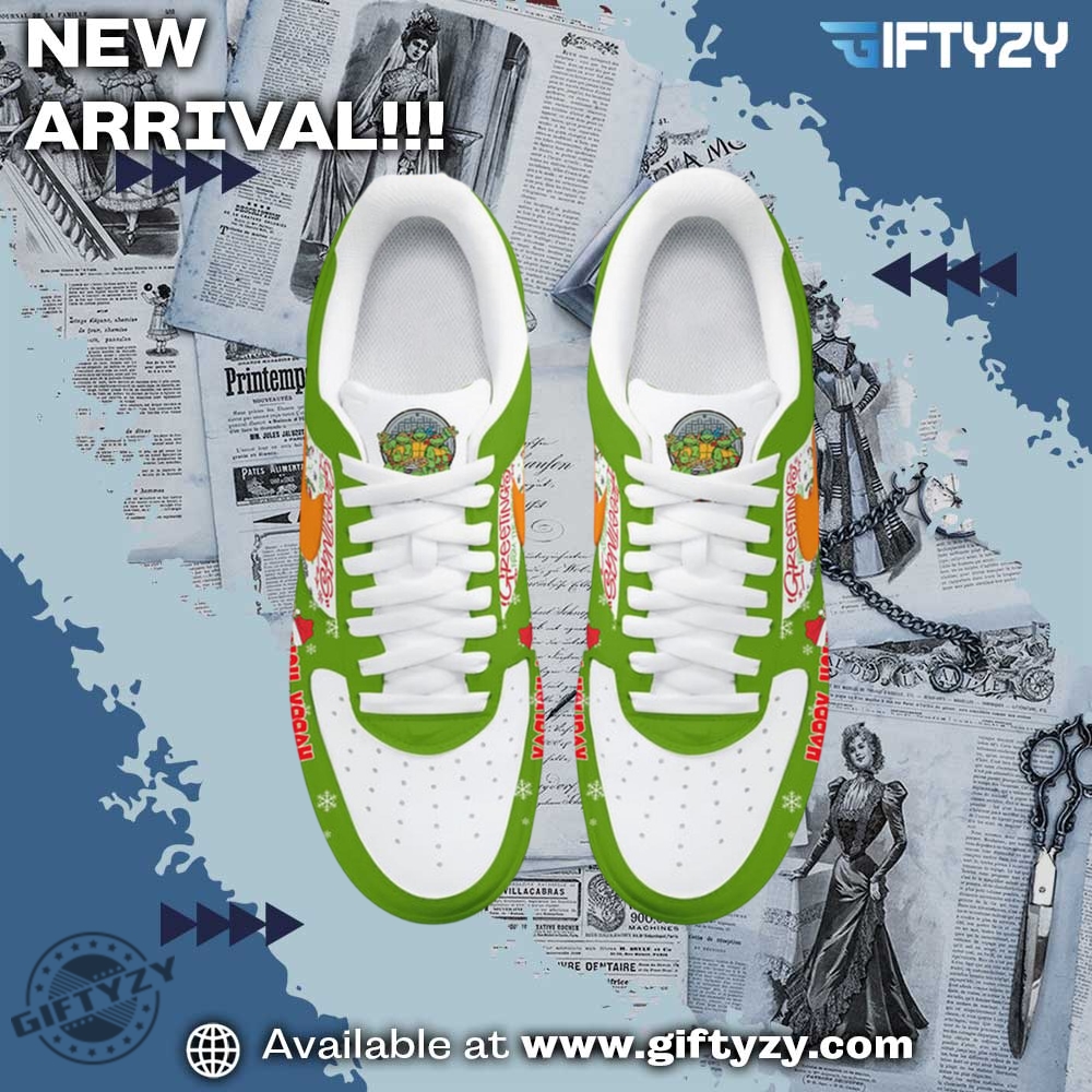 Teenage Mutant Ninja Movie Turtles Green Greeting Anime Merry Christmas Air Force 1 Shoes 4 Teenage Mutant Ninja Movie Turtles Green Greeting Anime Merry Christmas Air Force 1 Shoes