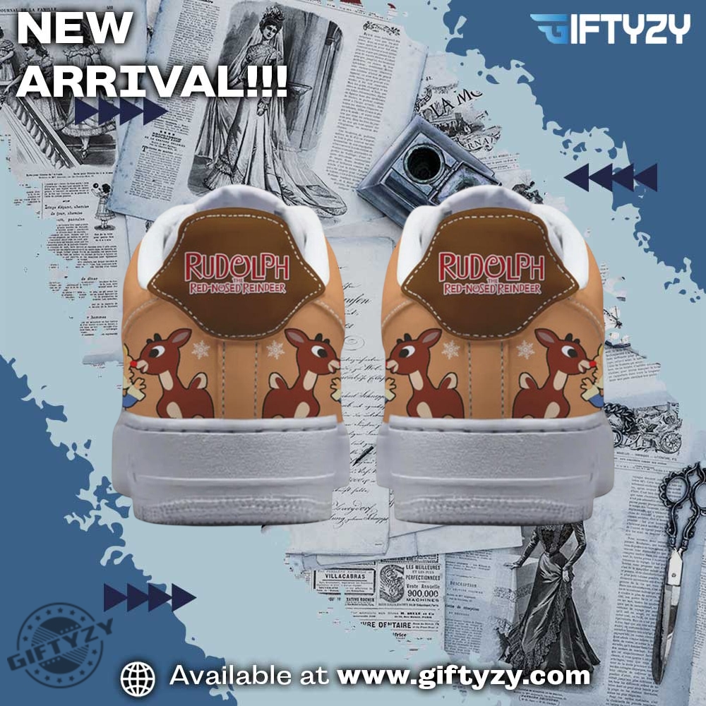 Rudolph The Rednosed Reindeer Christmas Nike Air Force 1 Shoes 5 Rudolph The Red-Nosed Reindeer Christmas Nike Air Force 1 Shoes