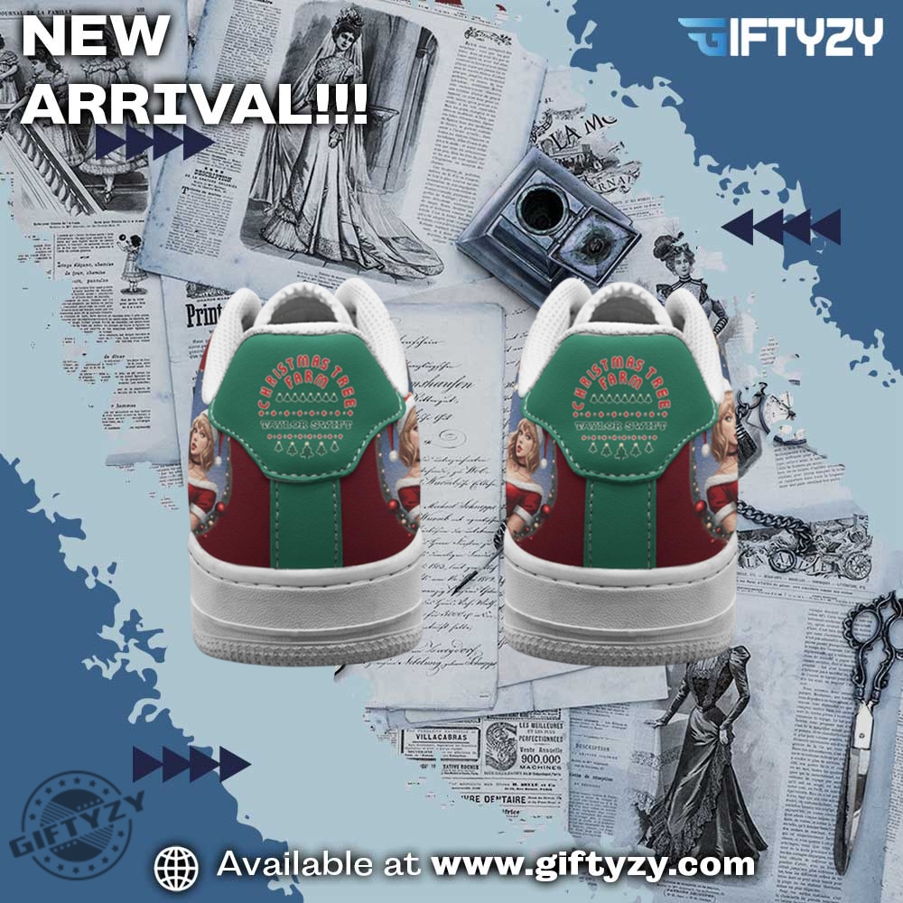 Taylor Swift Music Singer Merry Swiftmas Christmas Tree Farm Air Force 1 Shoes 3 Taylor Swift Music Singer Merry Swiftmas Christmas Tree Farm Air Force 1 Shoes