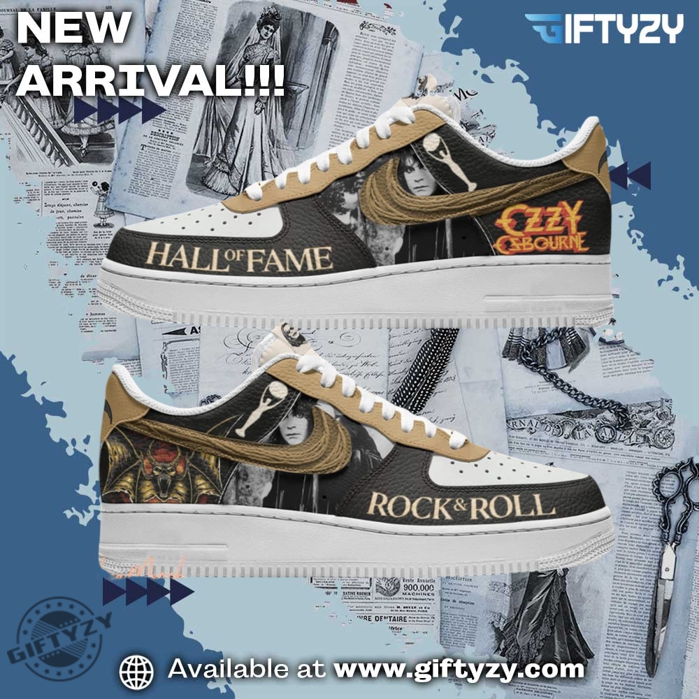 Custom Designed Artistic Footwear 7 Ozzy Osbourne Music Rock And Roll Hall Of Fame Introduction Air Force 1 Shoes