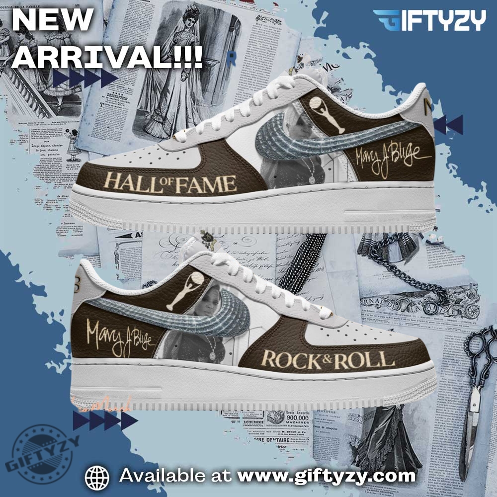 Custom Designed Artistic Footwear 8 Mary J Blige Music Rock And Roll Hall Of Fame Introduction Air Force 1 Shoes