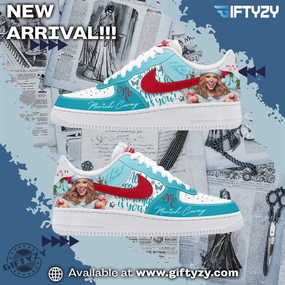Custom Designed Artistic Footwear 11 Mariah Carey Music You Are Everything I Want For Christmas Nike Air Force 1 Shoes