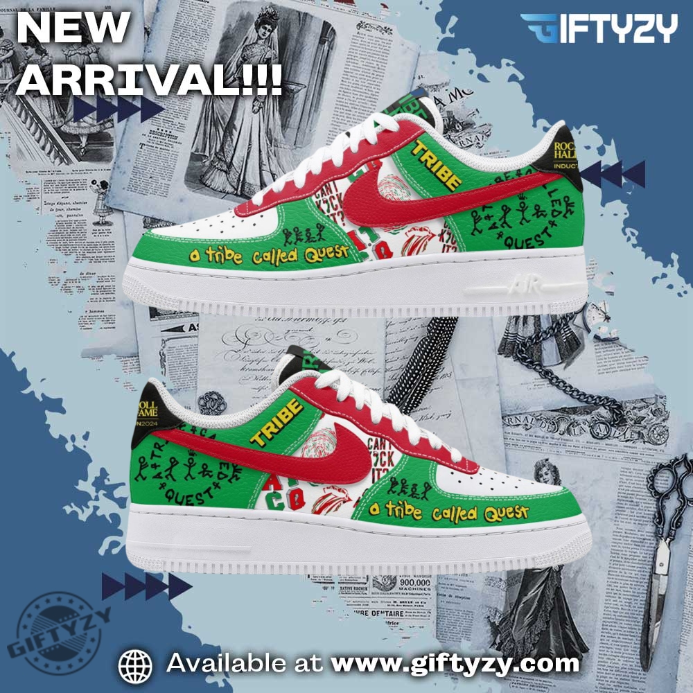 Custom Designed Artistic Footwear 18 A Tribe Called Quest Rock And Roll Music Hall Of Fame Introduction Air Force 1 Shoes