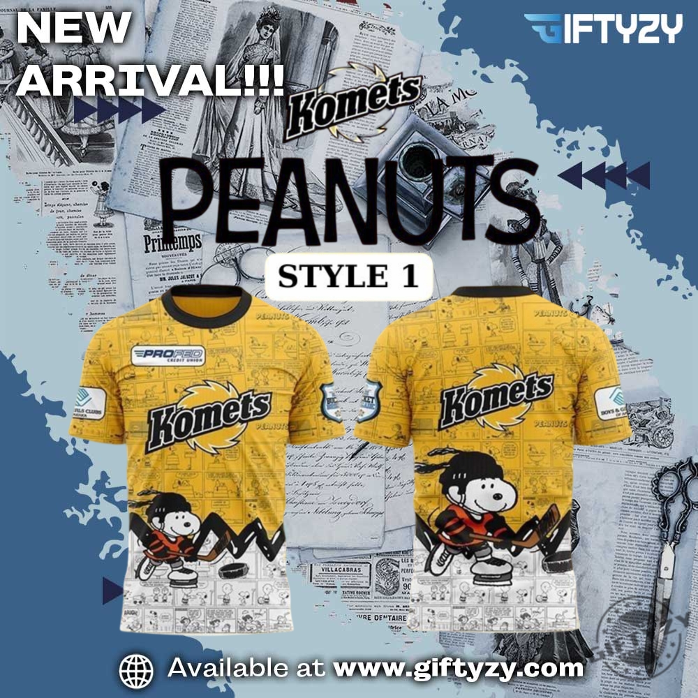 Hot 3D Graphic Shirt Trending Now 12 Wayne Komets X Snoopy Peanuts 3D Shirt