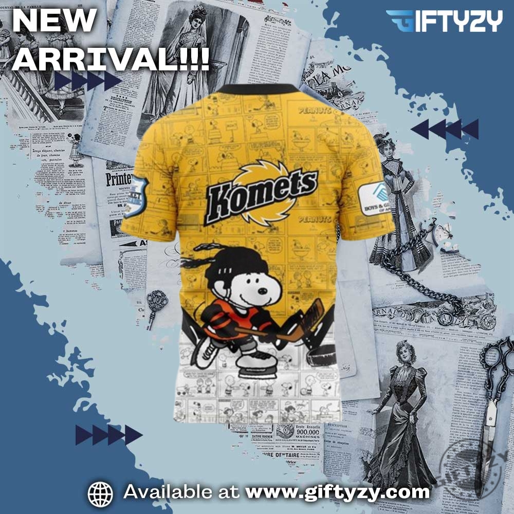Wayne Komets X Snoopy Peanuts 3D Shirt 5 Wayne Komets x Snoopy Peanuts 3D Shirt