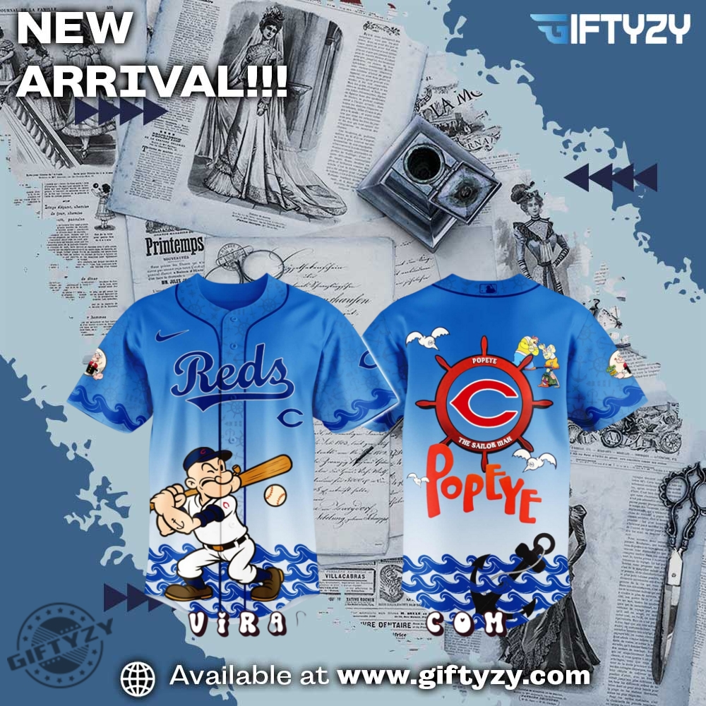 Cincinnati Reds Mlb X Popeye Movie 3D Baseball Jersey